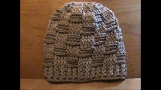 Gorro con punto cesta a crochet [upl. by Nairrot]