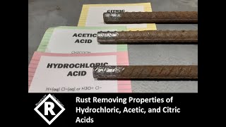 Tool Tip 002 Acid Rust Removal  Comparison between Hydrochloric Acetic and Citric Acid [upl. by Acinnod448]