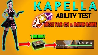 Free Fire KAPELLA CHARACTER ABILITY Full Details  kapella character ability test  Kapella skill [upl. by Lane]