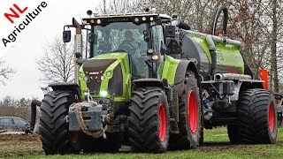 Slurry  Grasland bemesten met Claas Axion 850 en Kaweco Profi II  Pleizier amp Timmer  2019 [upl. by Nod]