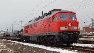 Anfahrt der BR 232 mit Militärzug  Ludmilla im Sondereinsatz [upl. by Yerok]