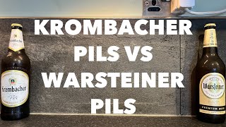 Krombacher Pils Vs Warsteiner Premium Beer  The Battle Of The German Pilsners [upl. by Peace322]