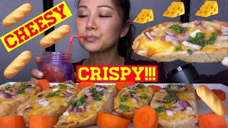 ASMR EXTREME CRISPY CHEESY BAGUETTE EATING SOUNDS 먹방 먹는소리 BREAD AND CHEESE MELT LOUD EATING SOUNDS [upl. by Lorri]