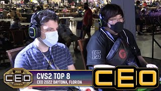 CEO 2022 Top 8 Capcom vs SNK 2 CVS2 JWong DRB GALAXY B intehweeds Jebailey umthfkr Jebailey [upl. by Josselyn511]