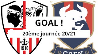 AC Ajaccio  Caen 10 GOAL 7 Bevic Moussiti Oko 20ème journée 202021 [upl. by Munford]