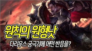 메카실험실 LOL  원칙의 원형낫은 다리우스 궁극기에 어떤 반응을 [upl. by Metsky]