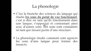 LA PHONOLOGIE [upl. by Stubstad]