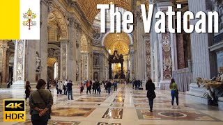 Vatican City 🇻🇦  Saint Peter’s Basilica Sistine Chapel  4K Walking Tour in 2022 [upl. by Bayly]