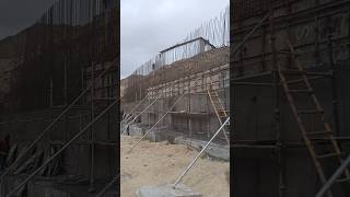 Retaining Wall Reinforcement amp Casting construction retainingwall castingreinforcementlehladakh [upl. by Keever827]