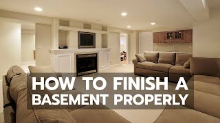 How to Finish a Basement Properly [upl. by Danie553]