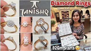 92Gm Starts😳Tanishq Diamond Ring With PriceTanishq Lightweight Diamond Ring Designs amp Price 2024 [upl. by Dhaf]