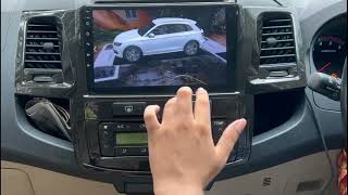 octa core processor android stereo with 1080 p 360 camera fitted in fortuner [upl. by Haidabez690]