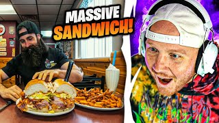 TIM REACTS TO MASSIVE DELI SANDWICH CHALLENGE [upl. by Janna472]