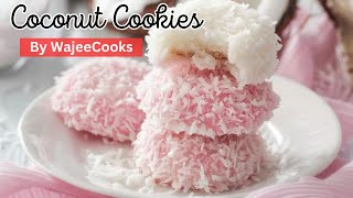 Bakery Style Coconut cookies  Quick and Easy Recipe by WajeeCooks [upl. by Ihtraa]