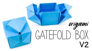 Origami Gatefold Box Tutorial V2  DIY  Paper Kawaii [upl. by Lachish]