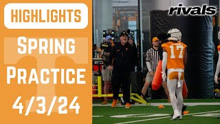 Highlights from Tennessee footballs eighth spring practice of 2024 [upl. by Hugo]