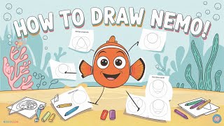 Nemo Fish Drawing for Kids  Step by Step Drawing for Kids and Beginners [upl. by Kristy]