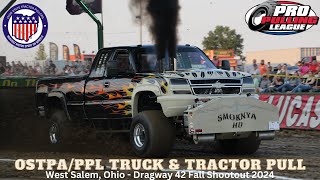 West Salem Ohio  OSTPAPPL Truck amp Tractor Pull 2024  Dragway 42 Fall Shootout 2024 [upl. by Atrahc]