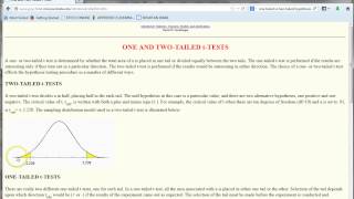 T test 5 one tailed vs two tailed [upl. by Bo56]