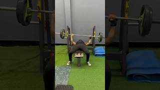 Barbell bench press 😱😱😱 dis balance youtubeshorts fitness gymworkout [upl. by Yelsehc]