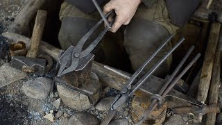 3 ways to make blacksmith tongs [upl. by Ymrots]