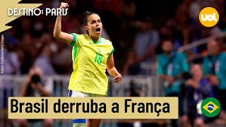 BRASIL VENCE FRANÃ‡A POR 1 A 0 E VAI Ã€ SEMIFINAL DAS OLIMPÃADAS [upl. by Levania709]