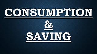 Consumption and Saving [upl. by Ayenet]