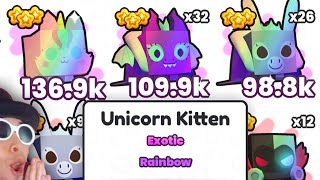 How I Got New Exotic RB Unicorn Kitten So Easy in Pet Sim 99 [upl. by Atihana]