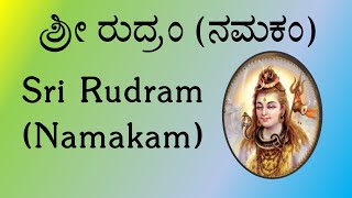 ಶ್ರೀ ರುದ್ರಂ ನಮಕಂ  Sri Rudram Namakam  Kannada Script  Yajur Veda  K Suresh [upl. by Ledoux362]