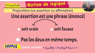 Notions de logique proposition définition et exemples [upl. by Paley58]