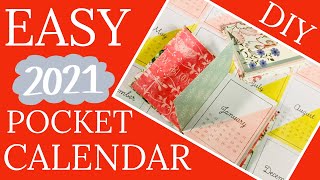 AMAZING LITTLE POCKET CALENDAR Super Easy 3x4 Pocket Calendar For 2021GREAT LITTLE PROJECT [upl. by Vanderhoek798]