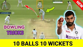 Real Cricket 24 bowling tips Test Match🥵🔥Get all 10 wickets  Real Cricket 24 🏏 [upl. by Haissi]