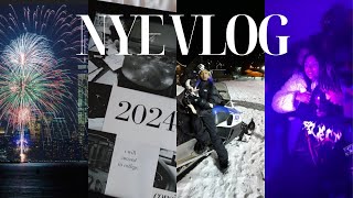 NYE WEEKEND VLOG  2024 vision board  nye party  snowboarding for first time [upl. by Hakilam328]