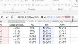 REGRESION Y CORRELACION MODELO EXPONENCIAL [upl. by Maje193]