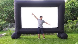 Tusy 14 foot Outdoor Inflatable Movie Projector Screen Review [upl. by Lamrert]