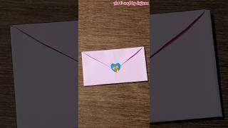 How to make an envelope with a heart shape paper ❤️  Envelope making ideas shorts viral envelope [upl. by Lacee]