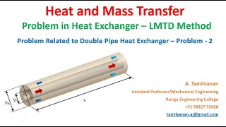 Heat Exchangers Problem Related to Double Pipe Heat Exchanger LMTD Method Problem 2 [upl. by Peggy]