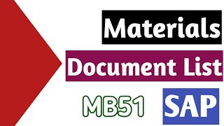 Materials Document List  How to check MB51  What is MB52 in SAP  mb51 tcode in sap  FB03 in sap [upl. by Eustacia991]