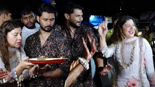 Sambhavna Seth With Husband Avinash Dwivedi Is Taking Their Ganpati Bappa Home [upl. by Tobin662]