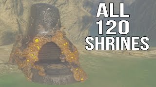 Zelda Breath of the Wild  All 120 Shrines [upl. by Sukul544]