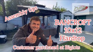 BANCROFT 10x12 Hardtop Gazebo assembly purchased From Biglots [upl. by Godiva]