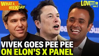 Hearing Vivek Ramaswamy Pee is Better Than Listening to Elon Musk Talk [upl. by Annodam]