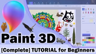 Microsoft Paint 3D Tutorial for Beginners Complete [upl. by Isoj]