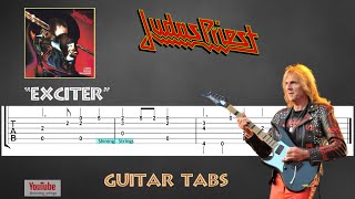 JUDAS PRIEST  Exciter  Guitar Tab  Lesson  Cover  Tutorial  120 BPM [upl. by Ugo]