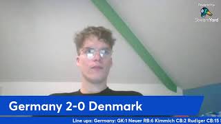 Germany v Denmark EURO 2024 RO16 Watchalong [upl. by Oknuj156]