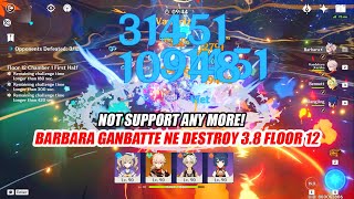 Barbara GANBATTE NE Destroy 38 Floor 12 With Vaporize Team  Not Support Any More [upl. by Naamann203]