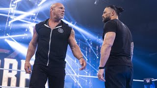 Goldberg confronts Roman Reigns SmackDown Feb 18 2022 [upl. by Halda258]