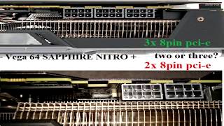 SAPPHIRE NITRO Radeon RX VEGA 64 version 2 and 3 8pin PCIE [upl. by Sset]