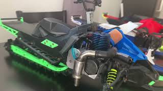 Rc snowmobile nitro test os18cvr [upl. by Eiramrefinnej]