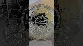 ANNIVERSARY OF DDAY 50g Silver Coin dday coin numismatics [upl. by Anelej]